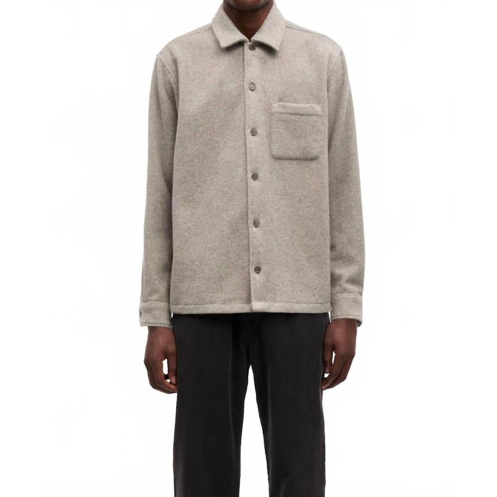 NEW SAMSOE sadamon jj overshirt in elephant skin